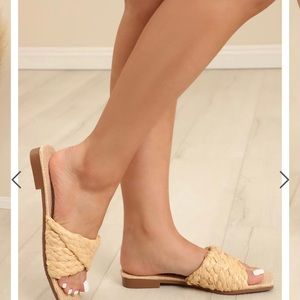 Fashion nova woven slide sandals